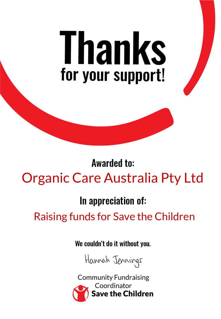 Organic Care Australia Pty Ltd Certificate